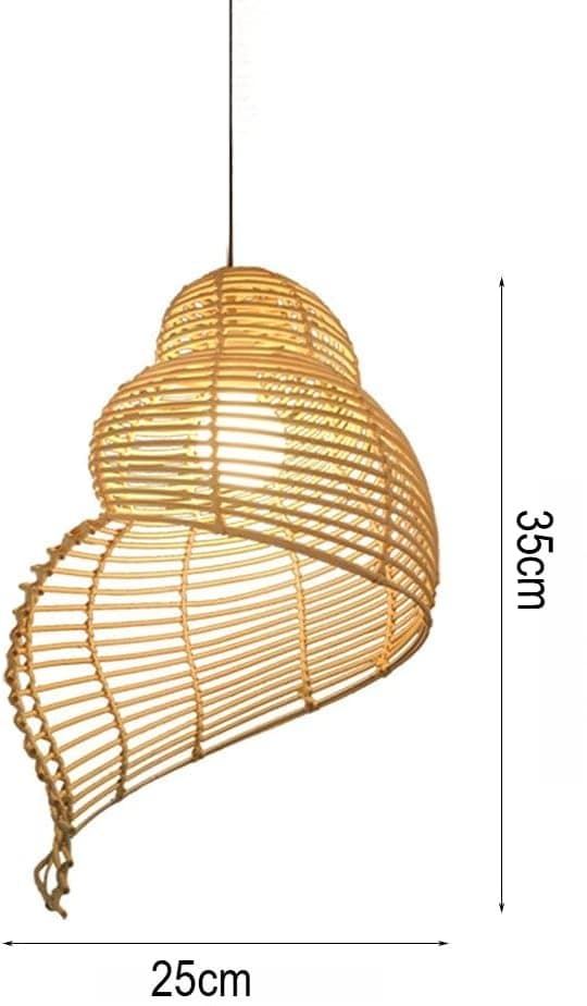 OBOSOE Hänglampa i Glas Musselform E27 – Takpendel & Plafondlampa för Sovrum Kök Matplats