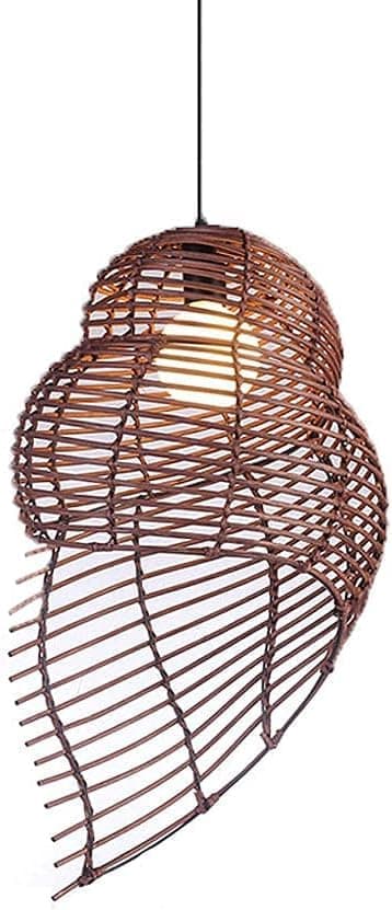 OBOSOE Hänglampa i Glas Musselform E27 – Takpendel & Plafondlampa för Sovrum Kök Matplats