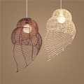 Miniatyrbild 1 av 8: OBOSOE Hänglampa i Glas Musselform E27 – Takpendel & Plafondlampa för Sovrum Kök Matplats