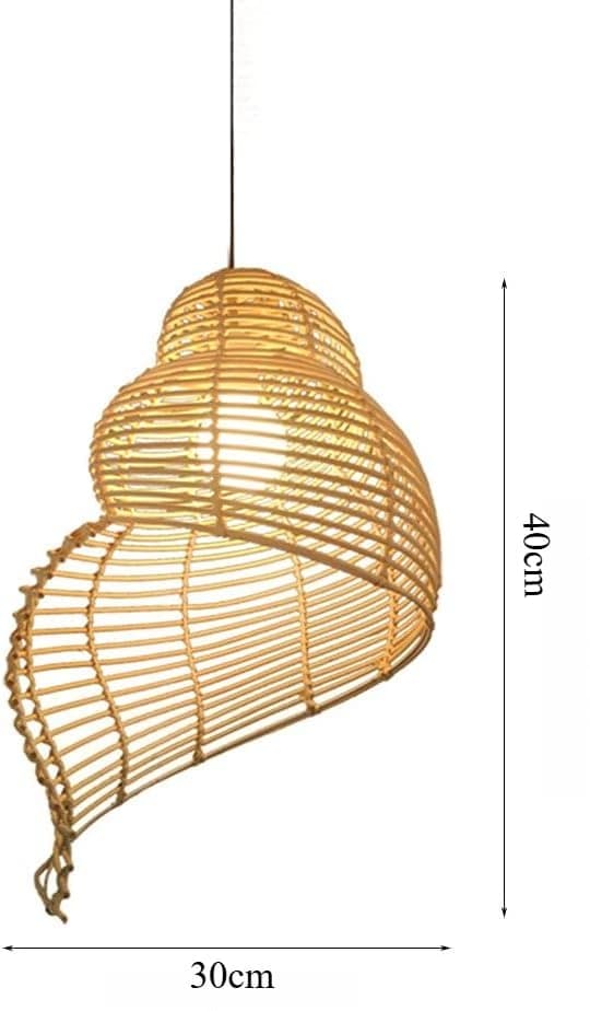 OBOSOE Hänglampa i Glas Musselform E27 – Takpendel & Plafondlampa för Sovrum Kök Matplats