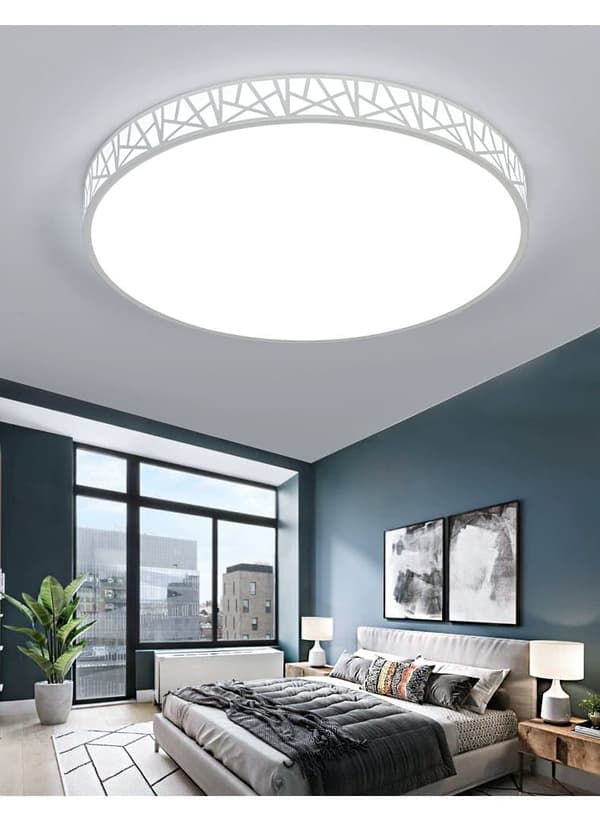 OBOSOE 40cm 24W LED-kattovalaisin, moderni lasi- ja metallikattovalaisin makuuhuoneen keittiön eteiseen