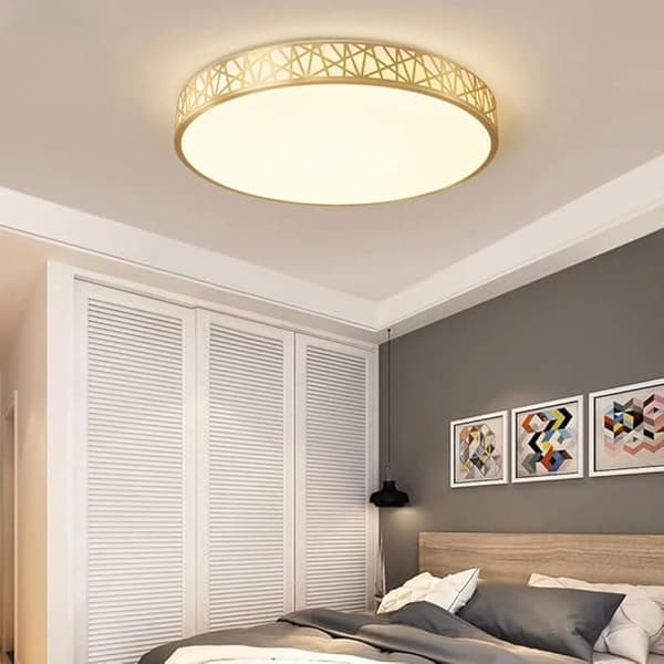 OBOSOE 40cm 24W LED-kattovalaisin, moderni lasi- ja metallikattovalaisin makuuhuoneen keittiön eteiseen