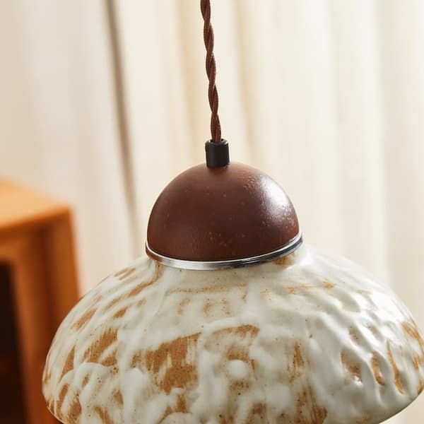 OBOSOE Grön Keramisk Hänglampa D21xH20 cm, Taklampa i Antik Stil för Kök/Bar/Restaurang