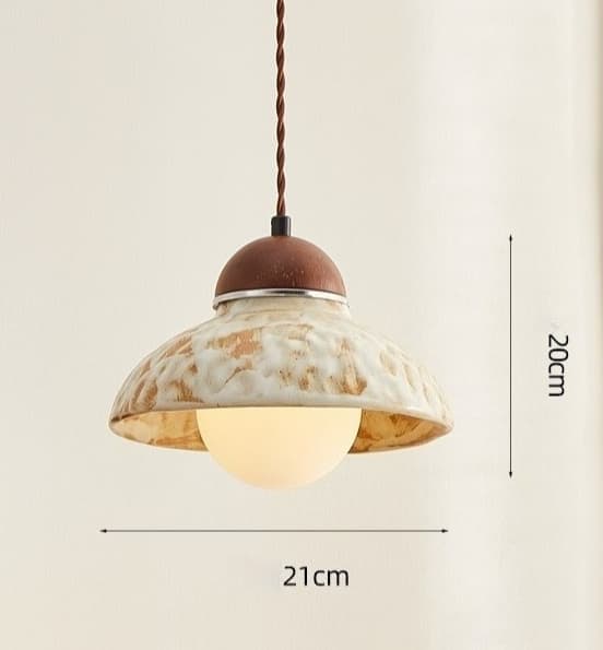 OBOSOE Grön Keramisk Hänglampa D21xH20 cm, Taklampa i Antik Stil för Kök/Bar/Restaurang