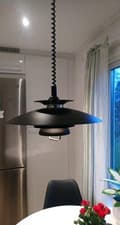 Miniatyrbild 4 av 8: Taklampa Lisa Svart Struktur. Eklunds Metall