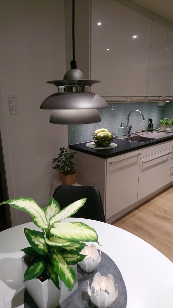 Taklampa Flora Antracitgrå. Eklunds Metall