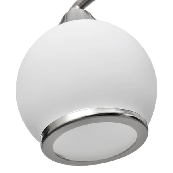 vidaXL Taklampa med glasskärmar med böjd skena för 3 E14 glödlampor