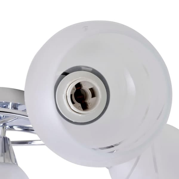 vidaXL loftslampe m. glasskærme 5 E14 pærer