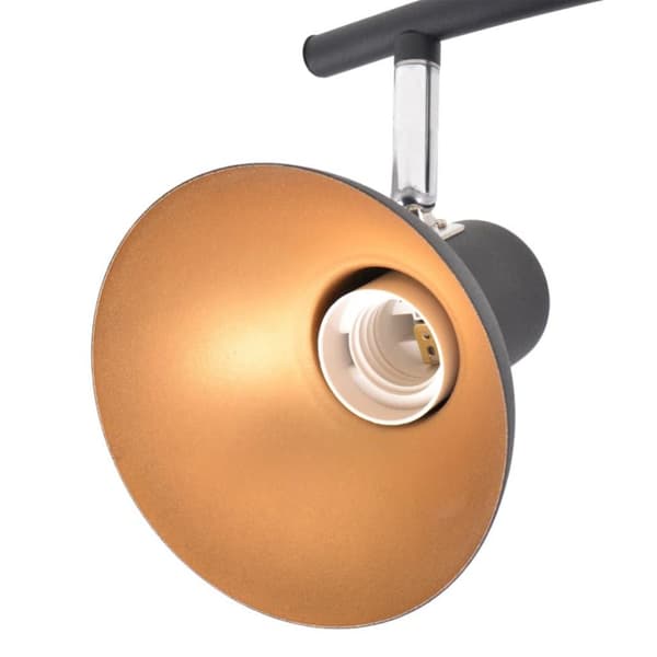 vidaXL loftslampe til 4 pærer E27 sort og guld