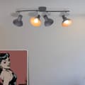 Miniatyrbillede 2 af 7: vidaXL loftslampe til 4 pærer E27 sort og guld