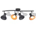 Miniatyrbillede 1 af 7: vidaXL loftslampe til 4 pærer E27 sort og guld