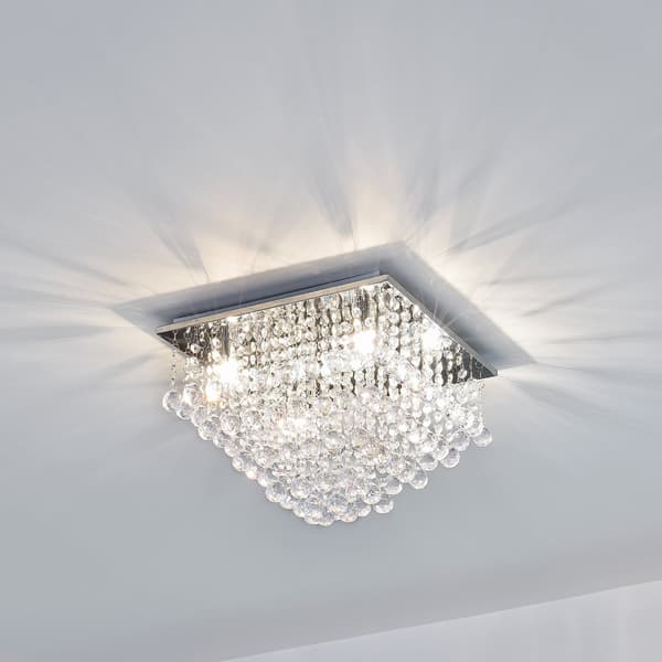 [lux.pro]® Stilig plafond - Veli Prisma - krom / kristall-vit