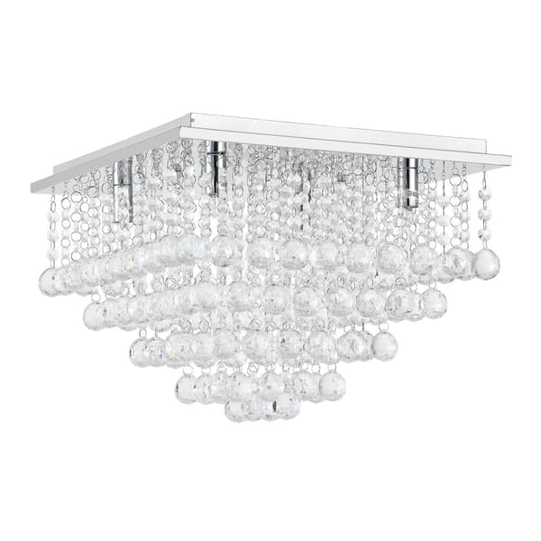 [lux.pro]® Stilig plafond - Veli Prisma - krom / kristall-vit