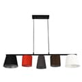 Miniatyrbillede 2 af 5: [lux.pro]® Hængelampe - 5 x E14 - max. 40W - 150x105x20cm - metal / tekstil