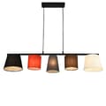 Miniatyrbillede 1 af 5: [lux.pro]® Hængelampe - 5 x E14 - max. 40W - 150x105x20cm - metal / tekstil