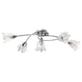 Miniatyrbilde 3 av 10: vidaXL Taklampe gjennomsiktige glasskjermer for 5 E14 lyspærer tulipan