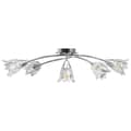 Miniatyrbilde 4 av 10: vidaXL Taklampe gjennomsiktige glasskjermer for 5 E14 lyspærer tulipan