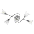 Miniatyrbilde 5 av 10: vidaXL Taklampe gjennomsiktige glasskjermer for 5 E14 lyspærer tulipan