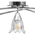 Miniatyrbilde 6 av 10: vidaXL Taklampe gjennomsiktige glasskjermer for 5 E14 lyspærer tulipan