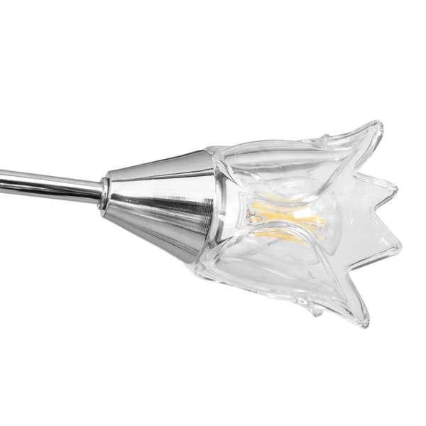 vidaXL Taklampe gjennomsiktige glasskjermer for 5 E14 lyspærer tulipan