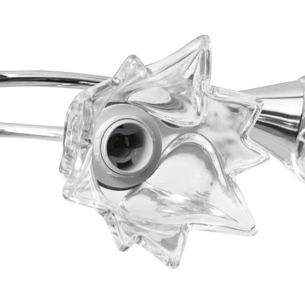 vidaXL Taklampe gjennomsiktige glasskjermer for 5 E14 lyspærer tulipan