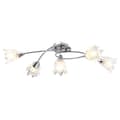 Miniatyrbilde 2 av 10: vidaXL Taklampe gjennomsiktige glasskjermer for 5 E14 lyspærer tulipan