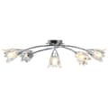 Miniatyrbilde 1 av 10: vidaXL Taklampe gjennomsiktige glasskjermer for 5 E14 lyspærer tulipan