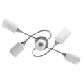Miniatyrbillede 5 af 10: vidaXL loftlampe med keramiske lampeskærme til 5 E14-pærer hvid
