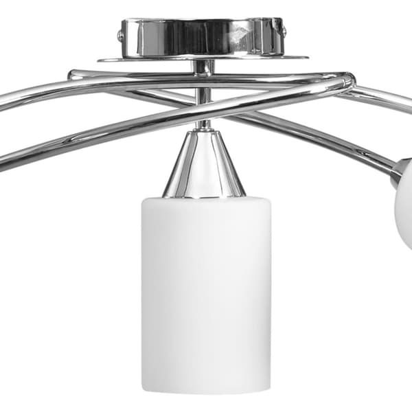 vidaXL loftlampe med keramiske lampeskærme til 5 E14-pærer hvid