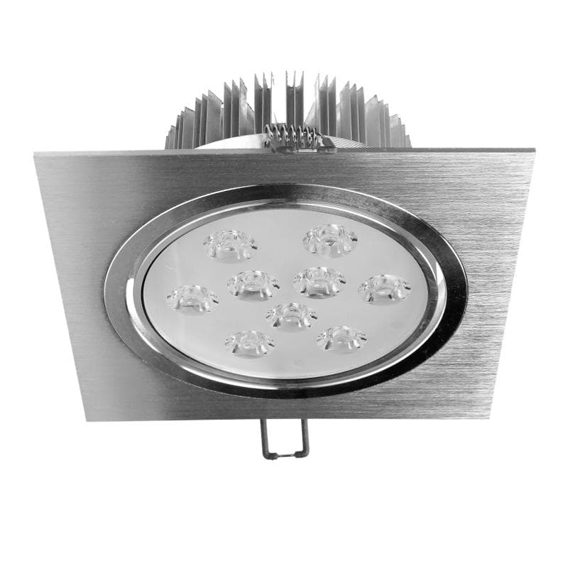 ECD Germany-paket med 8 LED-infällda strålkastare 9W 230V 676 lumen kallvit 6000K - vinkel - dimbar - svängbar 30 ° - IP44 - infälld taklampa taklampa