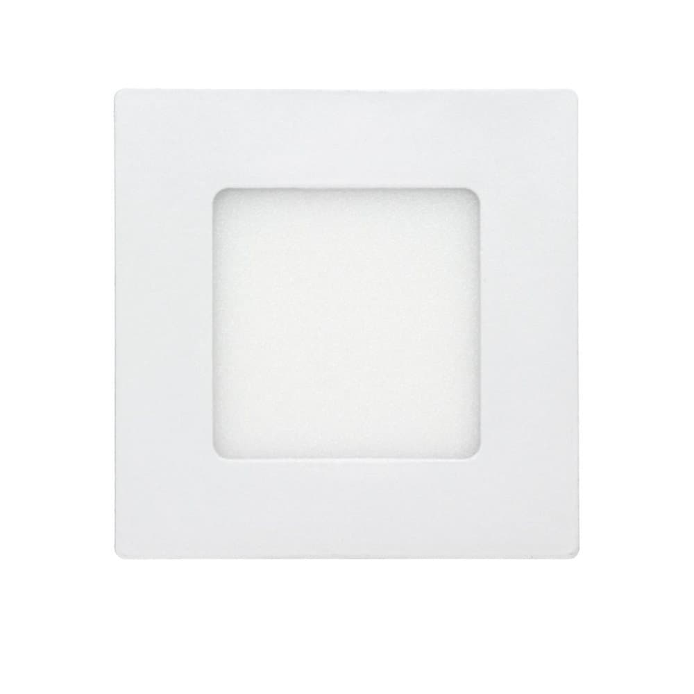 ECD Germany 6-pack LED infälld ljus 3W - panel spotlights tak Ultra - 220-240 - SMD 2835-8,5 x 8,5 cm - neutralt vitt 4000K - fyrkantig infälld