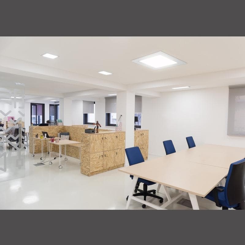 ECD Germany 1-pack LED-panel infälld spotlight 3W ersätter 25W halogen - platt ultralätt - vinkel 85x85mm kallvit 6000K IP44 - hall badrum kök - tak