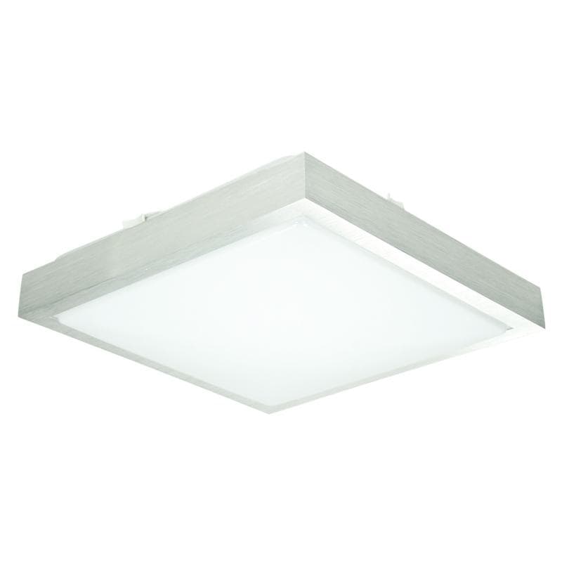ECD Germany 3xLED taklampa 12W 30 x 30 cm vinkel 683 lumen 220-240V aluminium matt - taklampa vägglampa energibesparande lampa energibesparande lampa