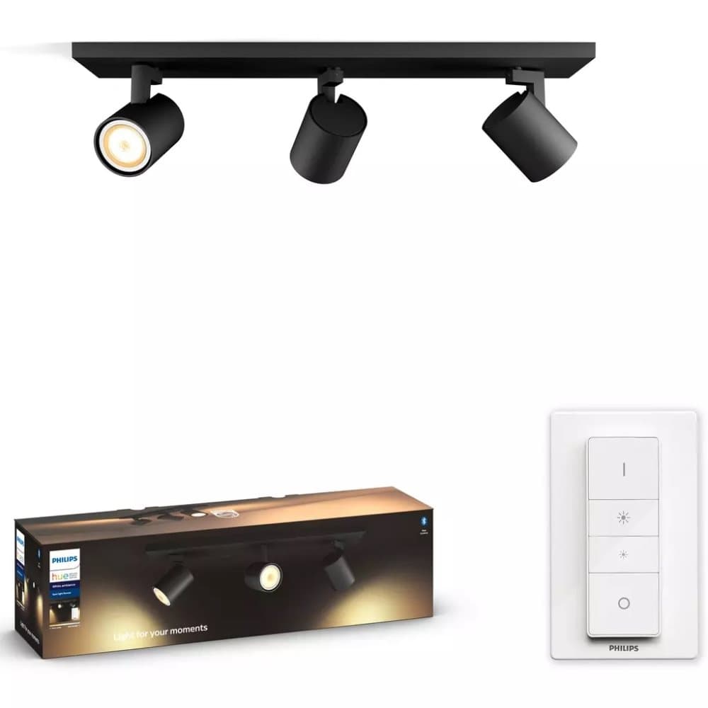 Philips Hue Taklampa Runner White Ambiance 3 Spots Svart