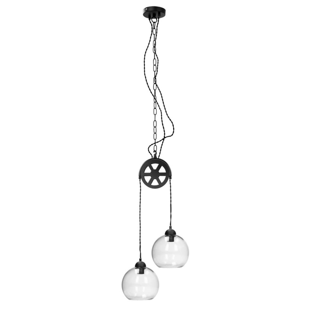 Hängande lampa 152,5 cm av metall cm E27 2 lågor