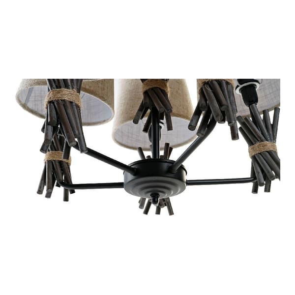 Loftslampe DKD Home Decor Polyester Metal (55 x 55 x 100 cm)