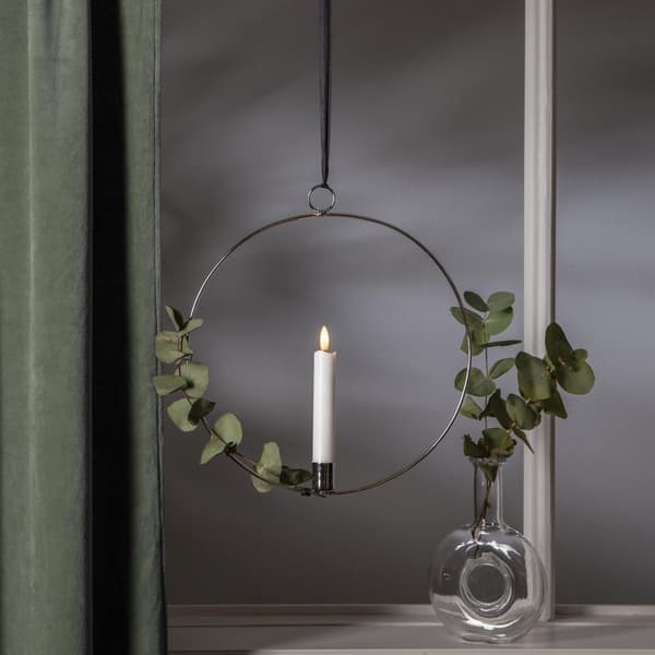 Hängande Dekoration Flamme Silver 28cm