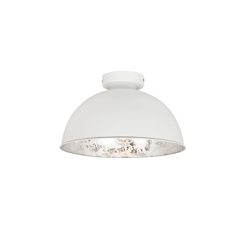 Vit taklampa med silver 30 cm - Magna Basic