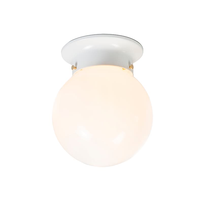 Retro taklampa vit opalglas - Scoop