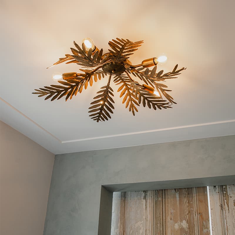 Plafond 'Botanica ' Retro guld - Passande för LED / Inomhus