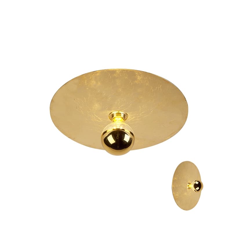 Modern taklampa guld 40cm - Diskett