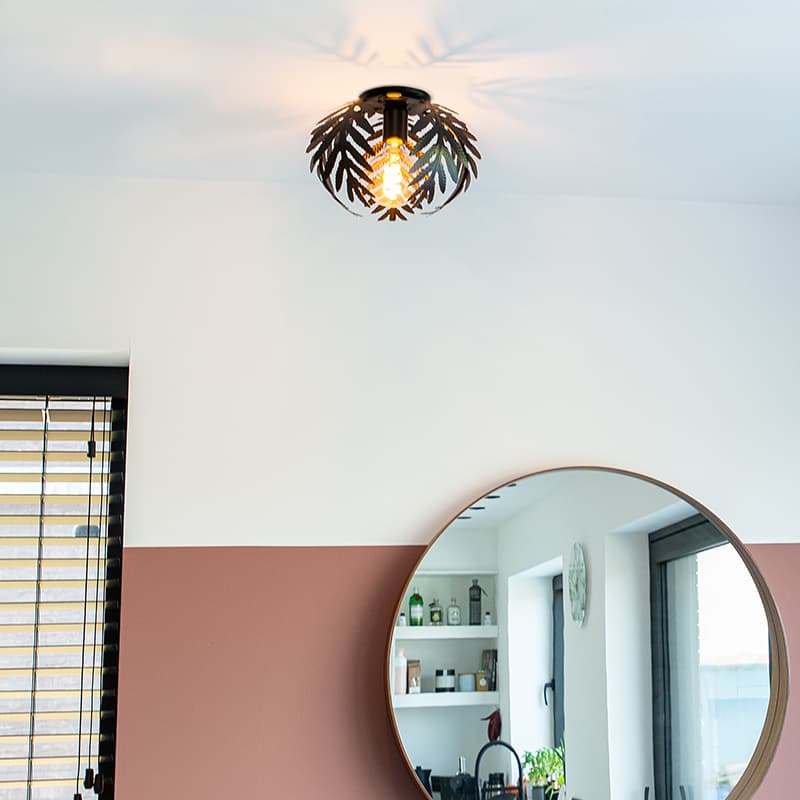 Vintage taklampa liten svart - Botanica