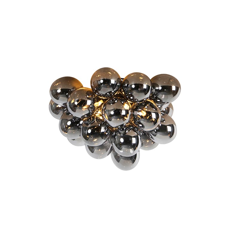 Design taklampa svart med rökglas 6 lampor - Uvas