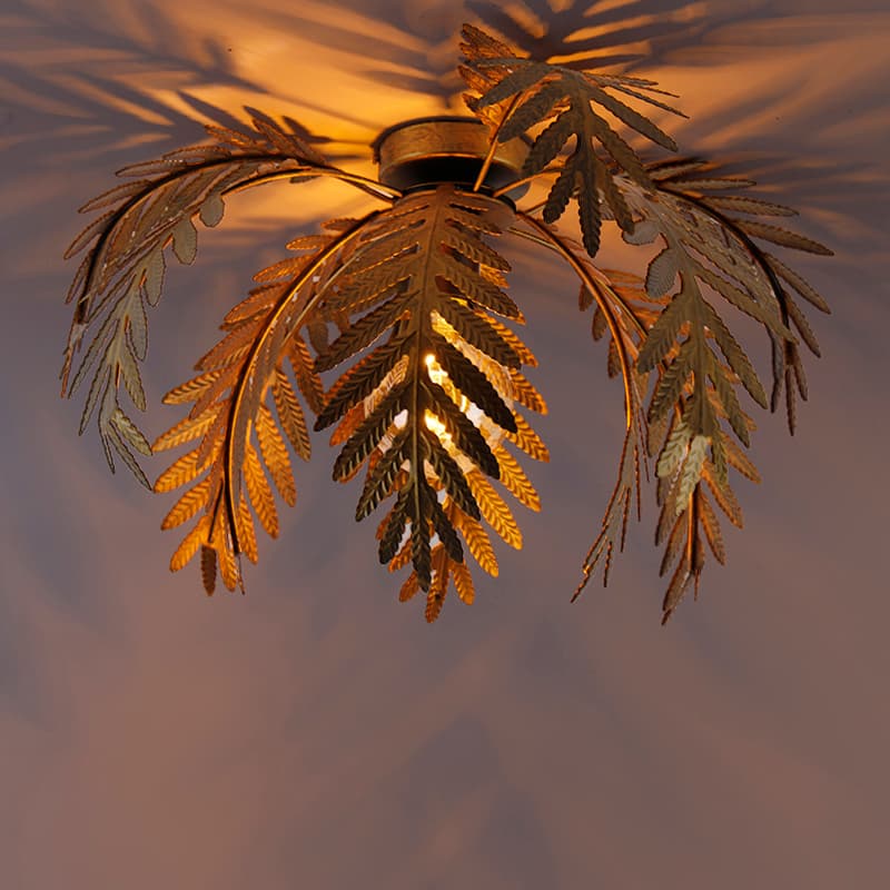 Vintage taklampa guld 45 cm - Botanica