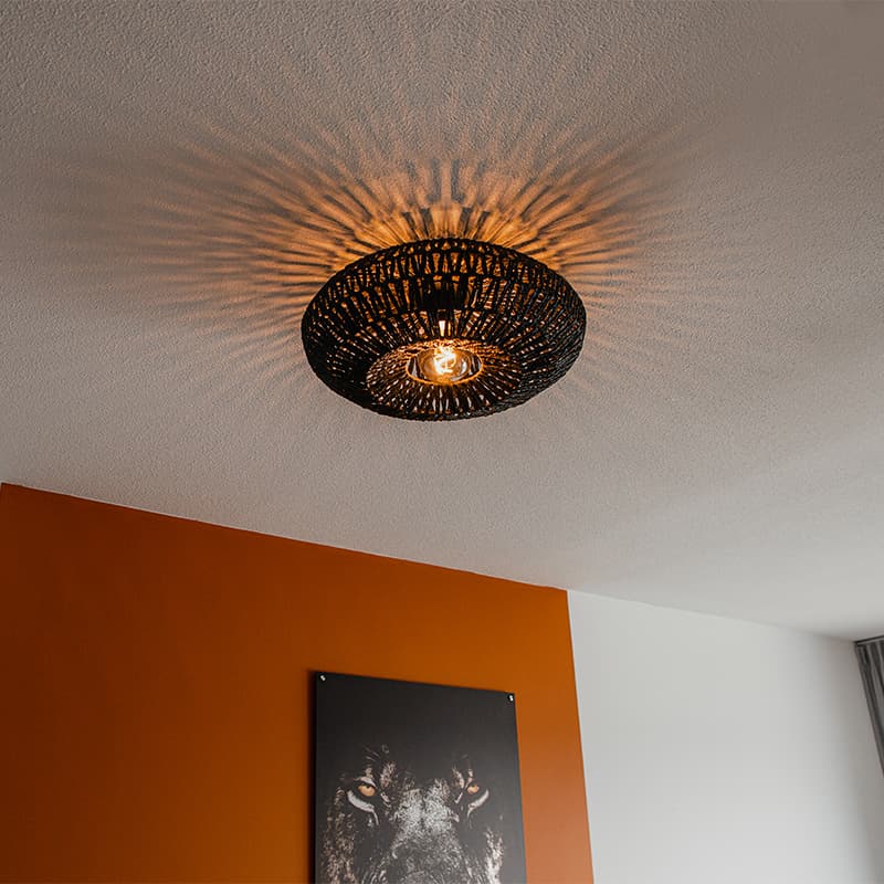 Retro taklampa svart 50 cm - Lina