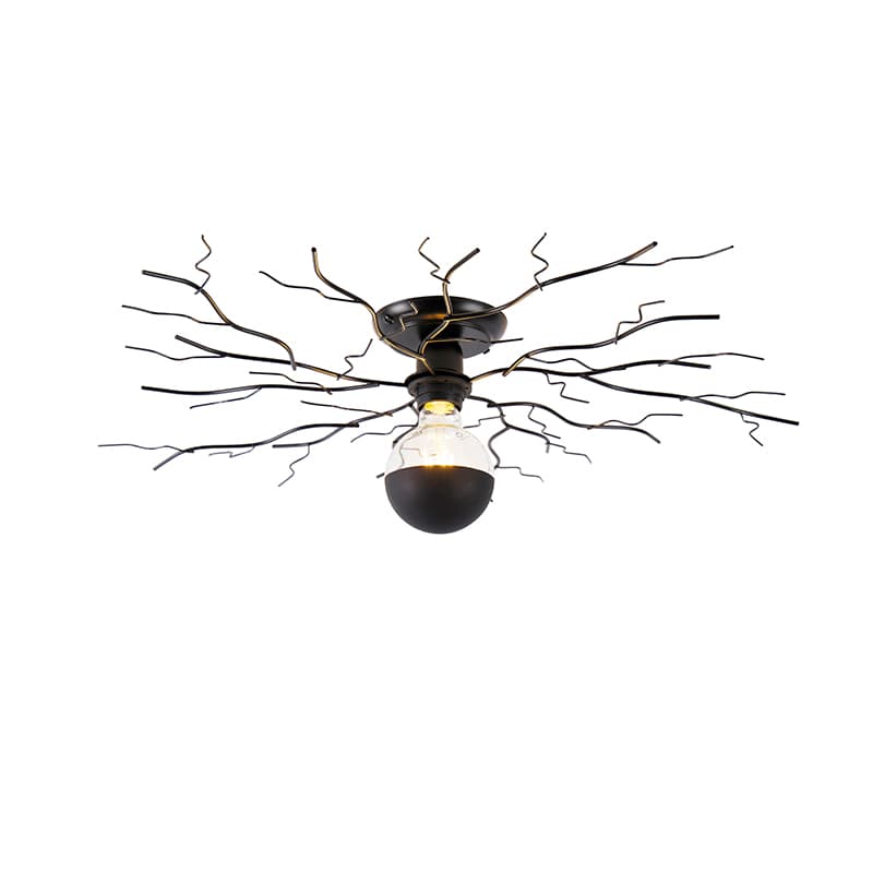 Art Deco taklampa svart 50 cm - Ramuri