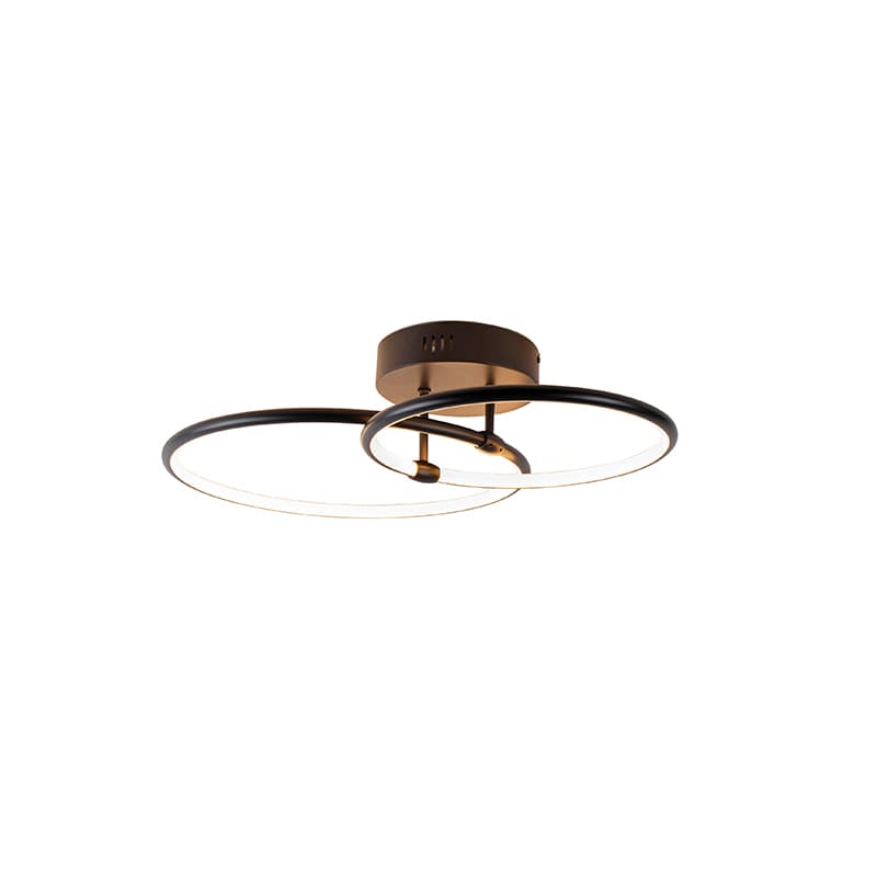 Design taklampa svart inkl. LED 3-stegs dimbar - Joaniqa