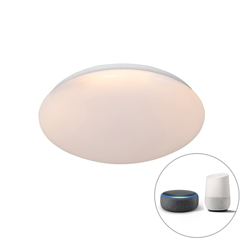 Smart modern taklampa vit 38 cm inkl. LED och RGB - Iene