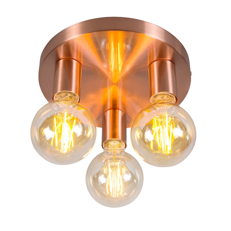 Art deco taklampa koppar - Facil 3