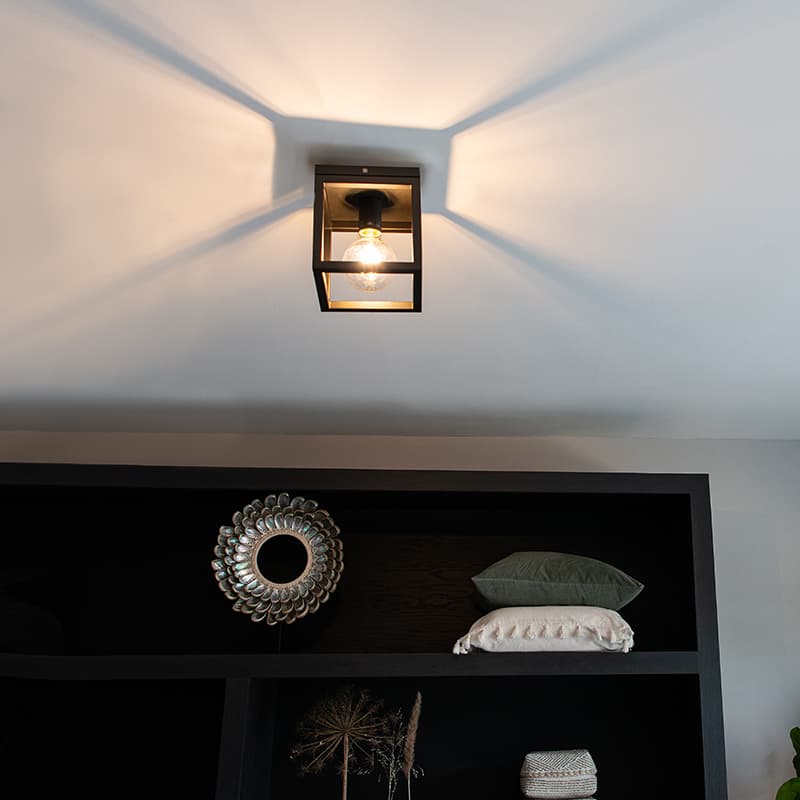 Industriell taklampa svart - Bur 1